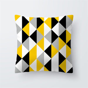 XUNYU geometría amarillo cojines decorativos funda de cojín 45x45 funda de almohada decoración del hogar sofá sala de estar fundas de almohada YL080