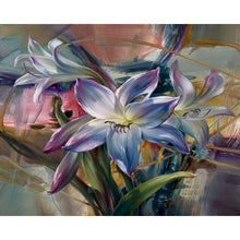 Laden Sie das Bild in den Galerie-Viewer, 60x75cm Rahmen Diy Malen nach Zahlen für Erwachsene Rosa Blumen Acryl Malen nach Zahlen Öl Leinwand Zeichnung Wohnkultur