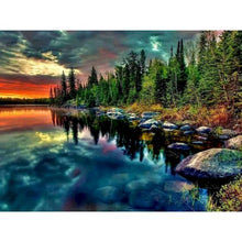 Load image into Gallery viewer, Painting By Numbers On Canvas With Frame Diy Kit For Adults Scenery Drawing Acrylic Paint Oil Picture Of Coloring By Numbers Art