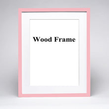 Load image into Gallery viewer, Wooden Frame for Canvas Painting A5 A4 A3 Wooden Picture Frame Black White Pink Coffee Photo Frame with Mats for Wall Mounting