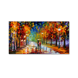 Modern Abstract Walking Down The Street Oil Painting  Print On Canvas Nordic Poster Wall Art Picture For Living Room Home Decor