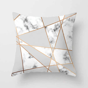Funda de cojín decorativa para sofá con diseño geométrico de mármol, funda de almohada de poliéster 45*45, funda de almohada para decoración del hogar, 40507
