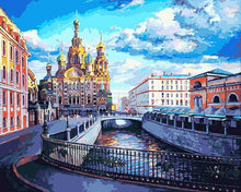 Load image into Gallery viewer, City Landscape Painting By Numbers For Adults DIY Kits HandPainted On Canvas With Framed Oil Picture Drawing Coloring By Number