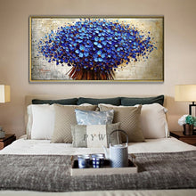 Carica l&#39;immagine nel visualizzatore della Galleria, Moderno dipinto a mano astratto grande albero dei soldi in oro fiore pittura a olio 3d su tela Home Decor immagine di arte della parete per soggiorno