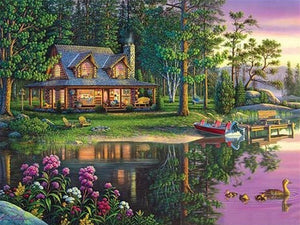 5D DIY Diamond Painting Landscape Sunset Sea Kit Full Drill Embroidery Scenery Mosaic Art Picture of Rhinestones Home Decor Gift