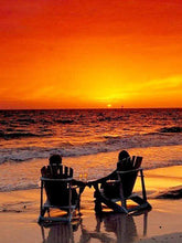 Cargar imagen en el visor de la galería, 5D DIY diamante pintura paisaje atardecer mar Kit taladro completo bordado paisaje mosaico arte imagen de diamantes de imitación decoración del hogar regalo