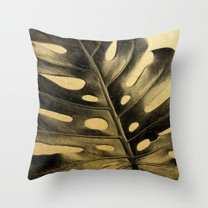 New Gold Tropical Leaves Kissenbezüge Palm Monstera Agave Print Moderne nordische dekorative Kissen Fall Sofa Couch Dekokissen