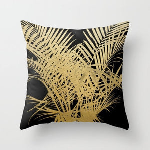 Fundas de cojines de hojas tropicales de oro nuevo Palma Monstera Agave estampado moderno nórdico funda decorativa para cojines sofá cojines