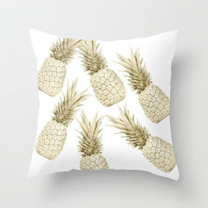 New Gold Tropical Leaves Cushion Covers Palm Monstera Agave Print Modern Nordic Decorative Pillows Case Sofa Couch Throw Pillows