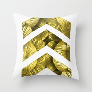 Nuove fodere per cuscini con foglie tropicali dorate Palma Monstera Agave Stampa Moderna Nordica Cuscini decorativi Fodere per divani Cuscini per divano