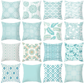 Vendita calda azzurro nordico fodere per cuscini moderni geometrici cuscini decorativi copertura divano letto divano cuscini caso decorazioni per la casa