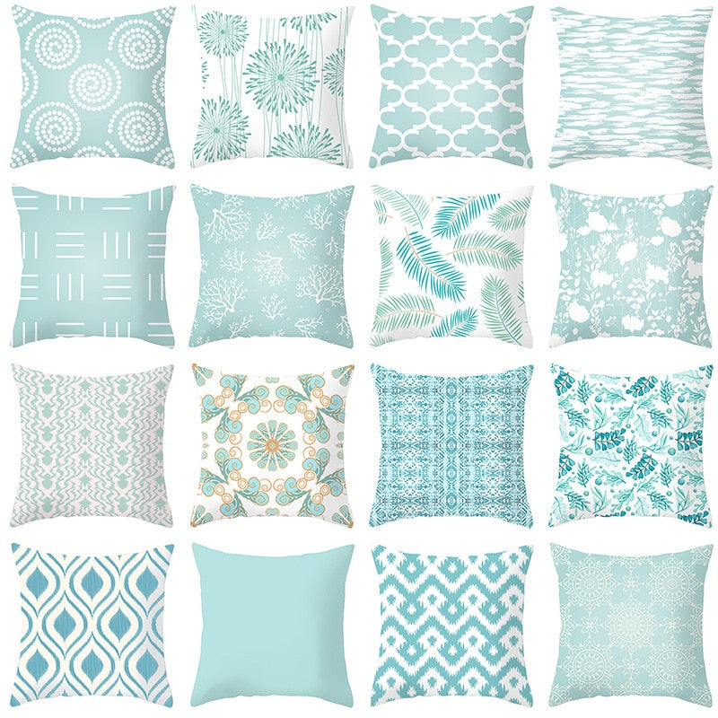 Vendita calda azzurro nordico fodere per cuscini moderni geometrici cuscini decorativi copertura divano letto divano cuscini caso decorazioni per la casa