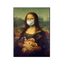 Carica l&#39;immagine nel visualizzatore della Galleria, Arte divertente nordica Mona Lisa (Mona Lisa) poster su tela soggiorno bar o pittura decorativa murale dell&#39;hotel
