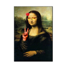 Carica l&#39;immagine nel visualizzatore della Galleria, Arte divertente nordica Mona Lisa (Mona Lisa) poster su tela soggiorno bar o pittura decorativa murale dell&#39;hotel
