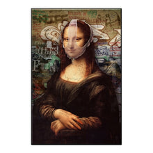Carica l&#39;immagine nel visualizzatore della Galleria, Arte divertente nordica Mona Lisa (Mona Lisa) poster su tela soggiorno bar o pittura decorativa murale dell&#39;hotel