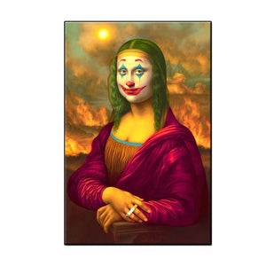 Nordic funny art Mona Lisa (Mona Lisa) poster canvas living room bar or hotel decorative painting mural