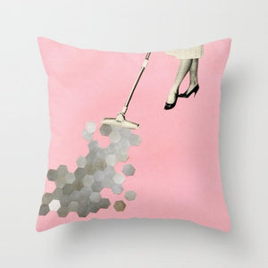 Nuova federa per cuscino geometrica nordica per ragazze rosa calda creativa con motivi rosa federa per divano moderno cuscini decorativi per divano