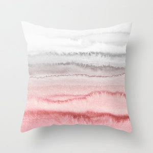 Новый скандинавский розовый чехол для подушки с геометрическим рисунком для девочек, популярный креативный розовый чехол для подушки с узорами, современный диван, декоративные декоративные подушки