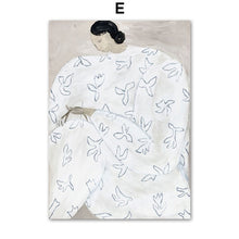 Laden Sie das Bild in den Galerie-Viewer, Abstrakte Linie Geometrie Kurve Mädchen Wand Kunstdruck Leinwand Gemälde Moderne Nordic Poster Galerie Wandbild Für Wohnzimmer Dekor