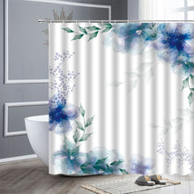 Load image into Gallery viewer, Waterproof Shower Curtain Set Pink Rose Lavender Flowers Simple Style Home Fabric Bathroom Decor Bath Curtains Hooks Wall Screen