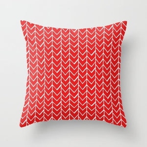 New Creative Nordic Geometry Red Cushion Case Hot Modern Decorative Pillows Case Sofa Couch Seat Polyester 45X45CM Throw Pillows