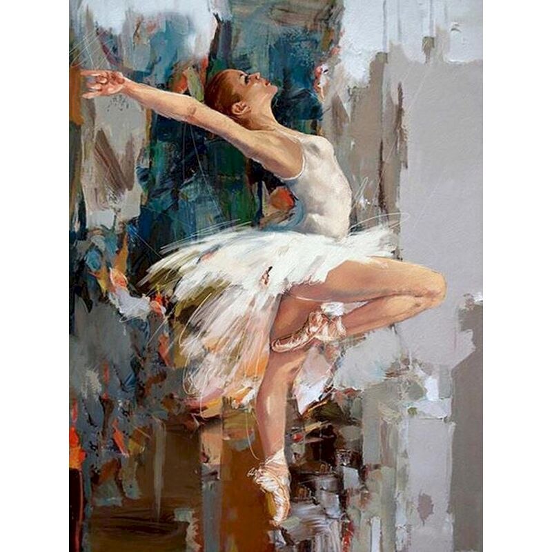 60 × 75 cm Diy marco Ballet pintura por números lienzo figura pintura al óleo por números pintado a mano Diy regalo decoración de la pared del hogar