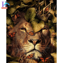 Carica l&#39;immagine nel visualizzatore della Galleria, Dipinti con i numeri con animali fai da te nei fiori Immagini ad olio Pittura fai da te Disegno Dipinto con numeri Decorazioni per la casa incorniciate