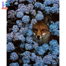 Carica l&#39;immagine nel visualizzatore della Galleria, Dipinti con i numeri con animali fai da te nei fiori Immagini ad olio Pittura fai da te Disegno Dipinto con numeri Decorazioni per la casa incorniciate