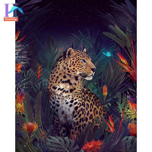 Carica l&#39;immagine nel visualizzatore della Galleria, Dipinti con i numeri con animali fai da te nei fiori Immagini ad olio Pittura fai da te Disegno Dipinto con numeri Decorazioni per la casa incorniciate