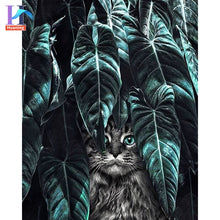 Carica l&#39;immagine nel visualizzatore della Galleria, Dipinti con i numeri con animali fai da te nei fiori Immagini ad olio Pittura fai da te Disegno Dipinto con numeri Decorazioni per la casa incorniciate