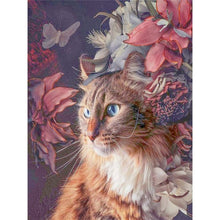 Load image into Gallery viewer, Diy Pictures By Numbers Kits For Adults Handpainted Color Cat With Butterfly Oil Painting By Number