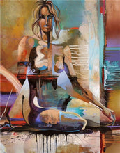 Load image into Gallery viewer, Home Decor Nordic Canvas Painting Modern Sex Lady Picture Wall Art Poster Girl Bedroom Abstract Minimalist Art Oil Painting