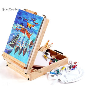 Fillet Desktop Laptop Box Easel Painting Hardware Accessories Multifunctional Painting Suitcase Art Supply Artist drop shipping