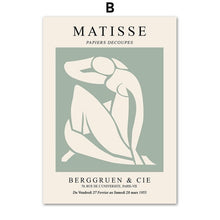 Carica l&#39;immagine nel visualizzatore della Galleria, Matisse Abstract Girl Line Face Leaf Tree Wall Art Canvas Painting Nordic Poster e stampe Immagini a parete per la decorazione del soggiorno