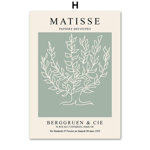 Matisse abstrait fille ligne visage feuille arbre mur Art toile peinture nordique affiches et impressions photos murales pour salon décor
