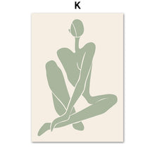 Carica l&#39;immagine nel visualizzatore della Galleria, Matisse Abstract Girl Line Face Leaf Tree Wall Art Canvas Painting Nordic Poster e stampe Immagini a parete per la decorazione del soggiorno