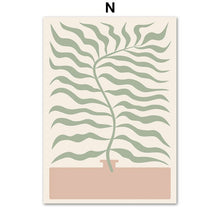 Carica l&#39;immagine nel visualizzatore della Galleria, Matisse Abstract Girl Line Face Leaf Tree Wall Art Canvas Painting Nordic Poster e stampe Immagini a parete per la decorazione del soggiorno