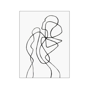 Abstract Line Figure Canvas Painting Modern Minimalist Minimalist Picture Wall Art Home Decor Poster and Print for Living Room