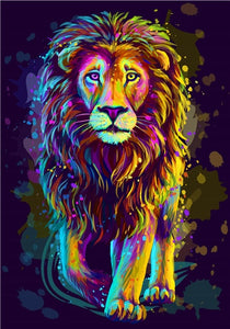 Abstract Lions Oil Paintings on Canvas Modern Colorful Animals Posters and Prints for Home Wall Art Decorative Pictures No Frame