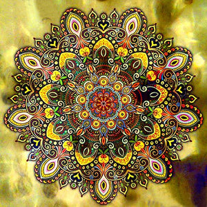 Diamant broderie "Mandala paysage" motif bricolage 5D diamant peinture couture point de croix pleine perceuse peinture