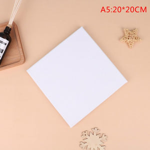 White Blank Square Artist Canvas For Oil Painting On Canvas, Acrylic Watercolor Oil Paint With Wood Frame As Primer