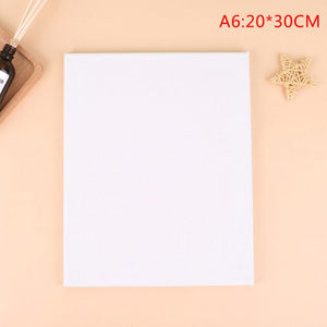 White Blank Square Artist Canvas For Oil Painting On Canvas, Acrylic Watercolor Oil Paint With Wood Frame As Primer