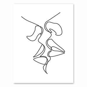 Minimalist  Figures Line Art Sexy Woman Body Nude Wall Canvas Paintings Drawing Posters Prints Decoration for Livingroom