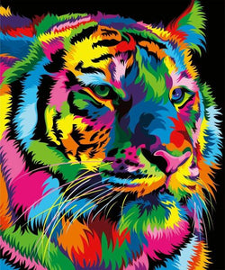 Bricolage 5D diamant peinture animaux Lion tigre chat chien point de croix Kit complet perceuse broderie mosaïque Art photo de strass cadeau