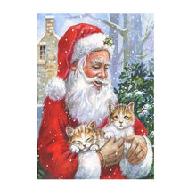 Cargar imagen en el visor de la galería, Pintura de diamantes Navidad 5D Santa Claus bordado de diamantes nieve casa paisaje mosaico punto de cruz manualidades decoración del hogar