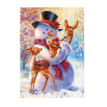 Cargar imagen en el visor de la galería, Pintura de diamantes Navidad 5D Santa Claus bordado de diamantes nieve casa paisaje mosaico punto de cruz manualidades decoración del hogar