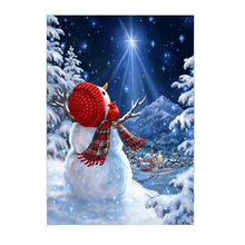 Cargar imagen en el visor de la galería, Pintura de diamantes Navidad 5D Santa Claus bordado de diamantes nieve casa paisaje mosaico punto de cruz manualidades decoración del hogar