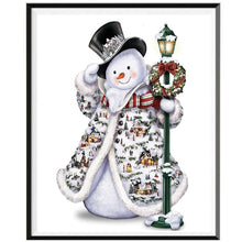 Cargar imagen en el visor de la galería, Pintura de diamantes Navidad 5D Santa Claus bordado de diamantes nieve casa paisaje mosaico punto de cruz manualidades decoración del hogar