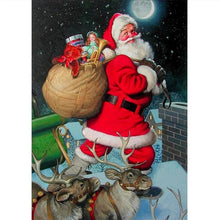 Cargar imagen en el visor de la galería, Pintura de diamantes Navidad 5D Santa Claus bordado de diamantes nieve casa paisaje mosaico punto de cruz manualidades decoración del hogar
