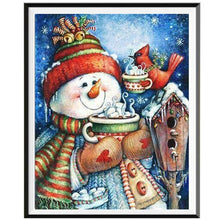 Cargar imagen en el visor de la galería, Pintura de diamantes Navidad 5D Santa Claus bordado de diamantes nieve casa paisaje mosaico punto de cruz manualidades decoración del hogar